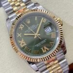 Rolex Datejust 36 mm Jubilee Fluted Bezel Olive green Dial - Image 3