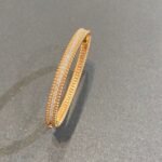 Van Cleef and Arpels Perlée diamonds bracelet 1 row medium model - Image 2