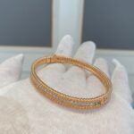 Van Cleef and Arpels Perlée diamonds bracelet 1 row medium model - Image 2