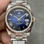 [Super Clone] Rolex Daydate 40 mm President Fluted Bezel Blue ombre Dial 228236 - Image 10