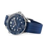 Omega Seamaster Diver 300M 42mm Steel On Rubber Strap Blue Dial - Image 2