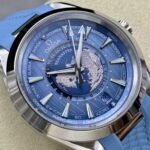 Omega Seamaster Aqua Terra Worldtimer 150M 43mm Steel On Rubber Strap Blue Dial - Image 3