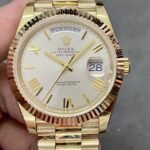 Rolex Daydate 40 mm President Fluted Bezel White Dial 228236 - Image 4