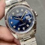 [Super Clone] Rolex Datejust 36 mm Oyster Fluted Bezel Bright blue set with diamonds Dial 126234 - Image 2