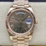 Rolex Daydate 40 mm President Fluted Bezel Chocolate Dial 228235 - Image 2