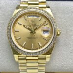 [Super Clone] Rolex Daydate 40 mm President Brilliant diamond set Bezel Champagne colour Dial 228348RBR - Image 2