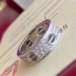 CARTIER LOVE ring classic model paved ceramic - Image 2