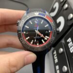 Omega Seamaster Planet Ocean 600M GMT Deep Black 46mm Steel On Rubber Strap Black Dial - Image 3
