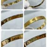 CARTIER LOVE bracelet classic model brushed 4 diamonds - Image 3