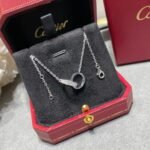 CARTIER LOVE bracelet on chain half-paved - Image 2