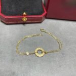 CARTIER LOVE bracelet on chain 2 diamonds - Image 2