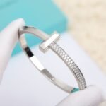 Tiffany and Co TIFFANY T T1 Wide Diamond Hinged Bangle - Image 2