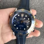 Omega Seamaster Diver 300M Chronograph 44mm Steel Yellow Gold On Rubber Strap Blue Dial - Image 2