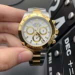 [Super Clone] Rolex Cosmograph Daytona 40 mm Oyster Yellow Bezel White golden counter rings Dial 126503 - Image 4