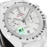 Omega Speedmaster White Side Of The Moon 44mm White Ceramic On Leather Strap White Dial - Image 4