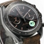 Omega Speedmaster Dark Side Of The Moon Apollo 8 44mm Black Ceramic On Leather Strap Black Dial - Image 4