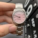 [Super Clone] Rolex Oyster Perpetual 31 mm Oyster Trapeze Bezel Pink Dial 277200 - Image 2