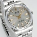 [Super Clone] Rolex Oyster Perpetual 41 mm Oyster Trapeze Bezel Silver Dial 134300 - Image 4