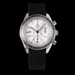 Omega Speedmaster Racing 40mm Steel On Rubber Strap White Dial - Image 2