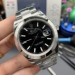 [Super Clone] Rolex Datejust 41 mm Oyster Smooth Bezel Bright black Dial 126300 - Image 4