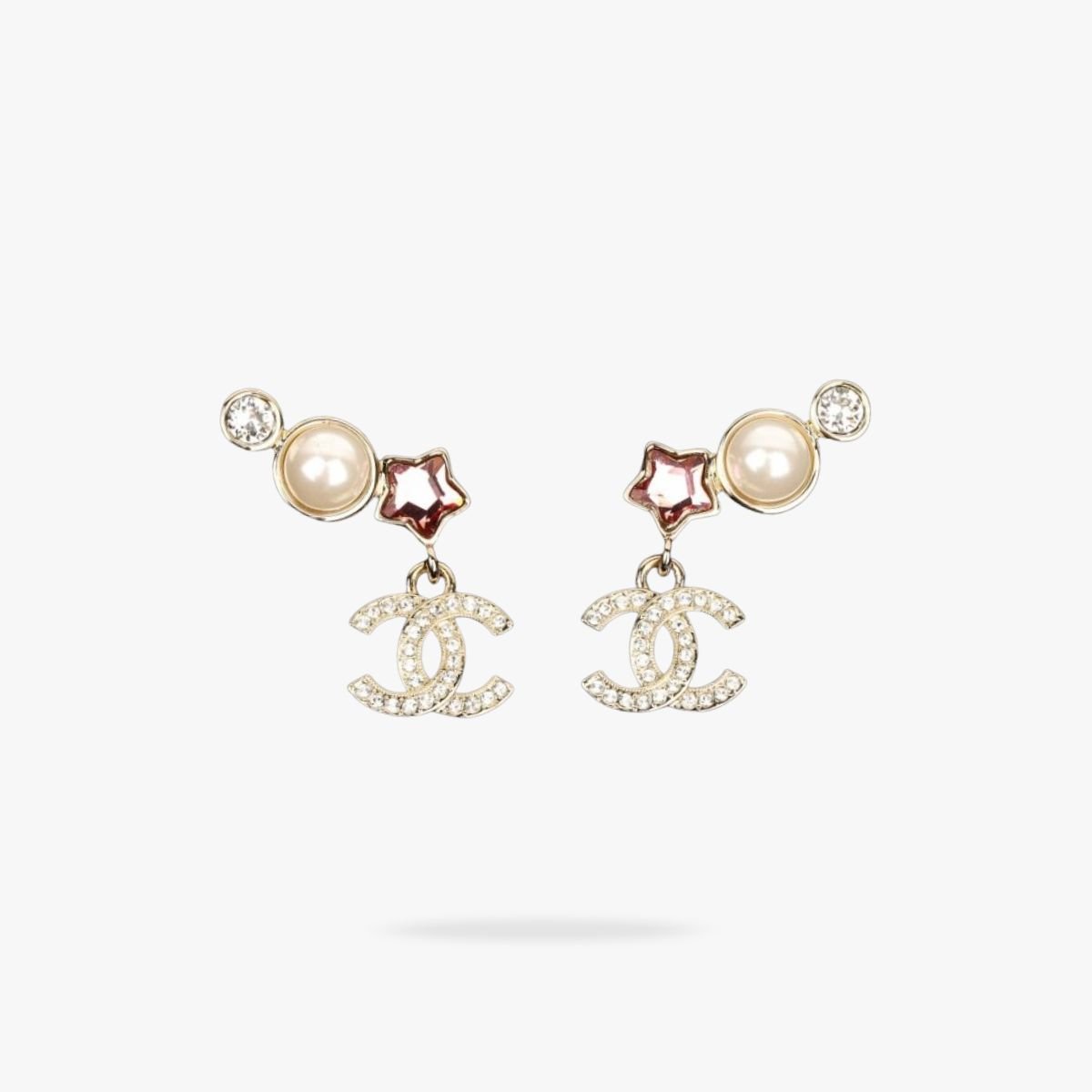 17-1-1.jpg CHANEL CC Star Pearl earrings - Image 1