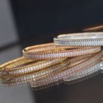 Van Cleef and Arpels Perlée diamonds bracelet 1 row medium model - Image 5
