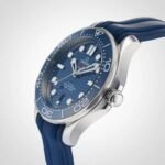Omega Seamaster Diver 300M 42mm Steel On Rubber Strap Blue Dial - Image 3