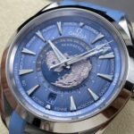 Omega Seamaster Aqua Terra Worldtimer 150M 43mm Steel On Rubber Strap Blue Dial - Image 2