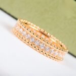 Van Cleef and Arpels Perlée diamonds ring 1 row - Image 4
