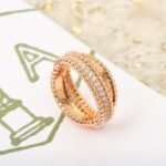 Van Cleef and Arpels Perlée diamonds duo ring - Image 3