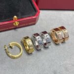 CARTIER LOVE hoop earrings classic model 2 diamonds - Image 5