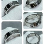 CARTIER LOVE ring classic model 3 diamonds - Image 3