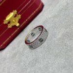CARTIER LOVE ring classic model paved ceramic - Image 3