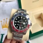 [Super Clone] Rolex GMT Master II 40 mm Oyster Red and blue Bezel Black Dial 126710BLRO - Image 6