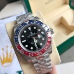 [Super Clone] Rolex GMT Master II 40 mm Jubilee Red and blue Bezel Black Dial 126710BLRO - Image 9