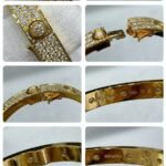 CARTIER LOVE bracelet classic model paved 10 diamonds - Image 3