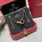 CARTIER LOVE bracelet on chain half-paved - Image 2