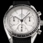 Omega Speedmaster Racing 40mm Steel On Rubber Strap White Dial - Image 3