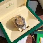[Super Clone] Rolex Datejust 41 mm Oyster Fluted Bezel Champagne colour set with diamonds Dial 126333 - Image 4