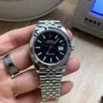 [Super Clone] Rolex Datejust 41 mm Jubilee Smooth Bezel Bright black Dial 126300 - Image 4