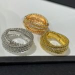 Van Cleef and Arpels Perlée diamonds duo ring - Image 6