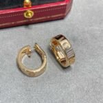 CARTIER LOVE hoop earrings classic model 2 diamonds - Image 3
