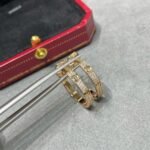 CARTIER LOVE hoop earrings medium model paved - Image 3