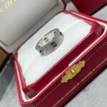 CARTIER LOVE ring classic model paved ceramic - Image 4