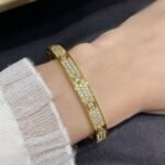 CARTIER LOVE bracelet classic model paved 10 diamonds - Image 4