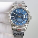 Rolex Sky Dweller 42 mm Oyster Fluted Bezel Bright blue Dial 336934 - Image 3