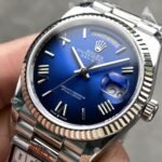 Rolex Daydate 36 mm President Fluted Bezel Blue ombre Dial 128239 - Image 3