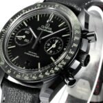 Omega Speedmaster Dark Side Of The Moon 44mm Black Ceramic On Leather Strap Black Dial - Image 3