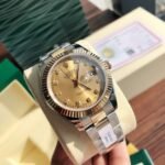 [Super Clone] Rolex Datejust 41 mm Oyster Fluted Bezel Champagne colour set with diamonds Dial 126333 - Image 2