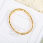 Van Cleef and Arpels Perlée diamonds bracelet 3 rows medium model - Image 6